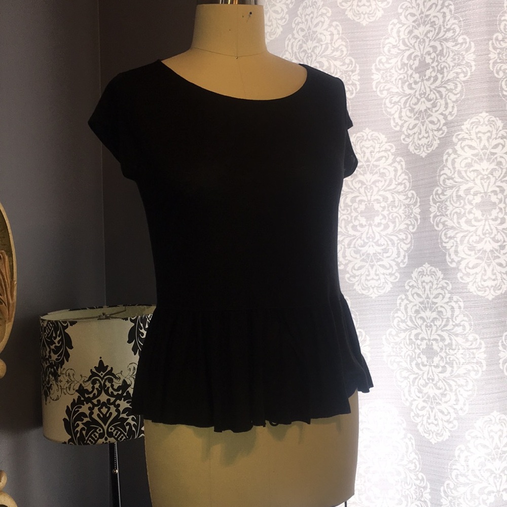 Black Peplum Shirt